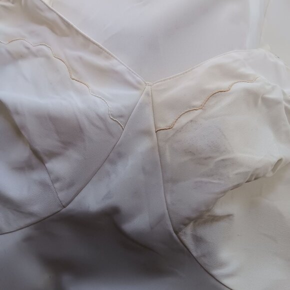 Vintage Sears Nylon Slip Dress Size 38 Short White Adjustable Straps 1960's - Picture 11 of 12